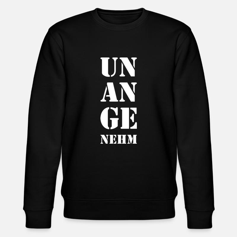 UNANGENEHM FREMDSCHÄMEN - Stanley/Stella Unisex Bio-Sweatshirt CHANGER  - Schwarz