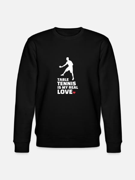 I love table tennis - Stanley/Stella CHANGER Unisex Organic Sweatshirt - black