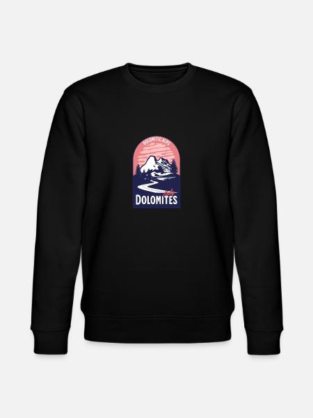 Dolomites Italy Mountain Sunset - Stanley/Stella CHANGER Unisex Organic Sweatshirt - black