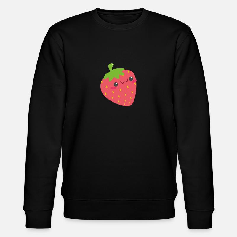 Erdbeere - Stanley/Stella Unisex Bio-Sweatshirt CHANGER  - Schwarz