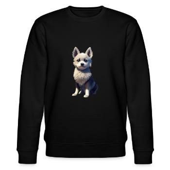 Alaskan Clover Kai Dog - Alaskan Clover Kai - Stanley/Stella CHANGER Unisex Organic Sweatshirt - black - Front - Nik (191cm) & Marisol (170cm)