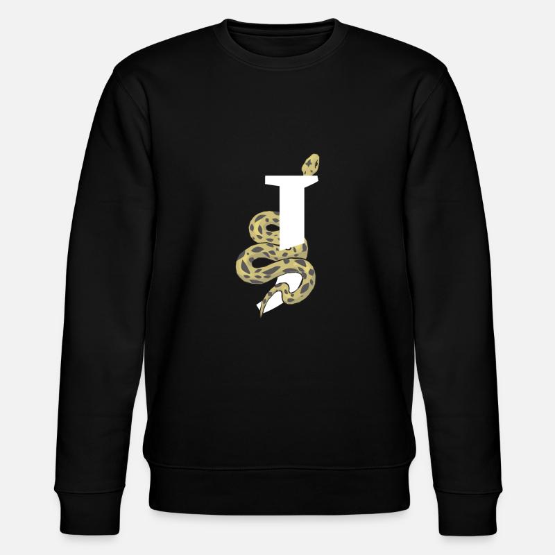Buchstabe j Schlange - Stanley/Stella Unisex Bio-Sweatshirt CHANGER  - Schwarz