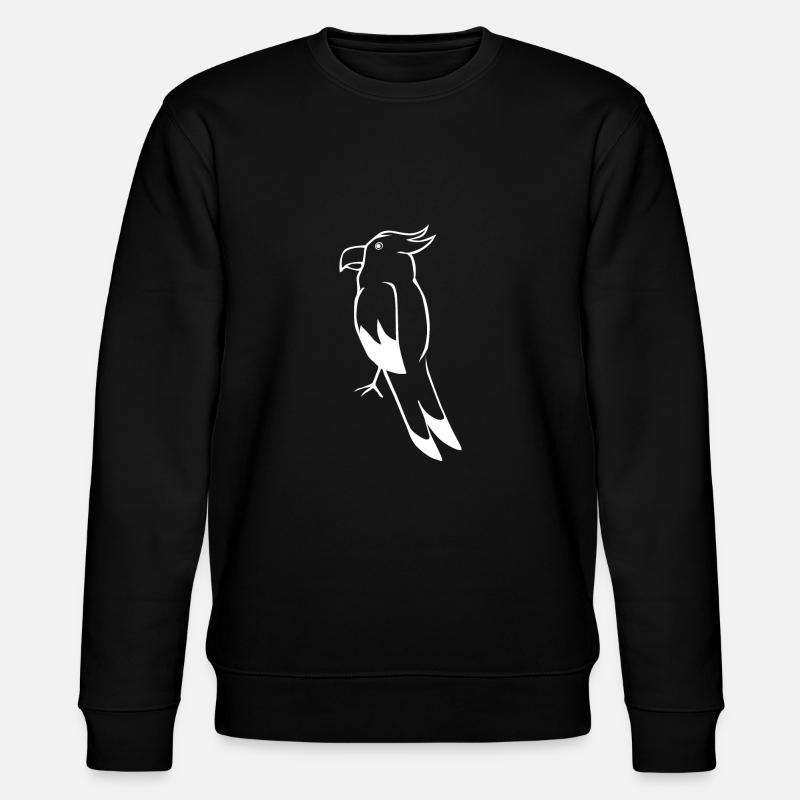 Dessin d'esquisse mignon, perroquet, oiseau, - Sweat bio CHANGER Stanley/Stella Unisexe - noir