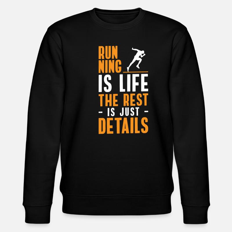 Marathonläufer Ausdauer Jogging Triathlet - Stanley/Stella Unisex Bio-Sweatshirt CHANGER  - Schwarz