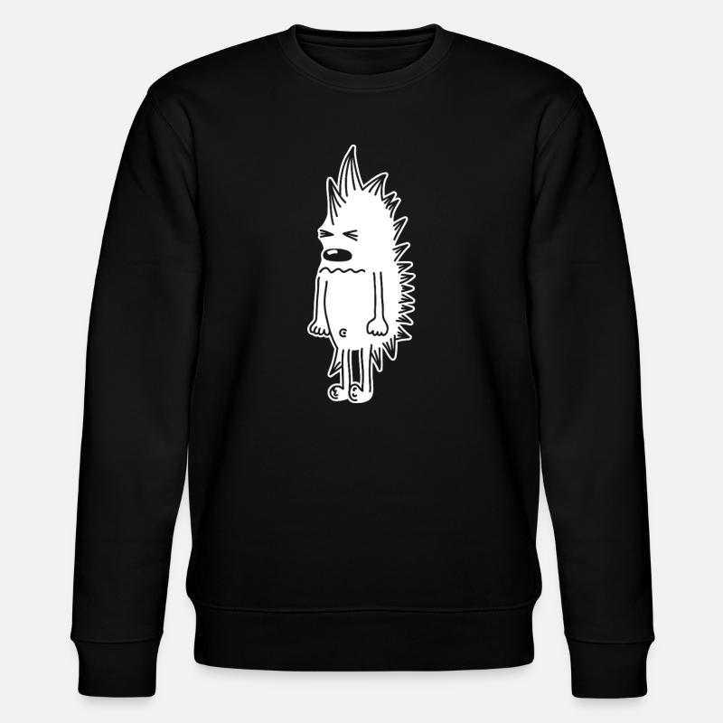 Mürrischer Igel – Kawaii Stachel Comic - Stanley/Stella Unisex Bio-Sweatshirt CHANGER  - Schwarz