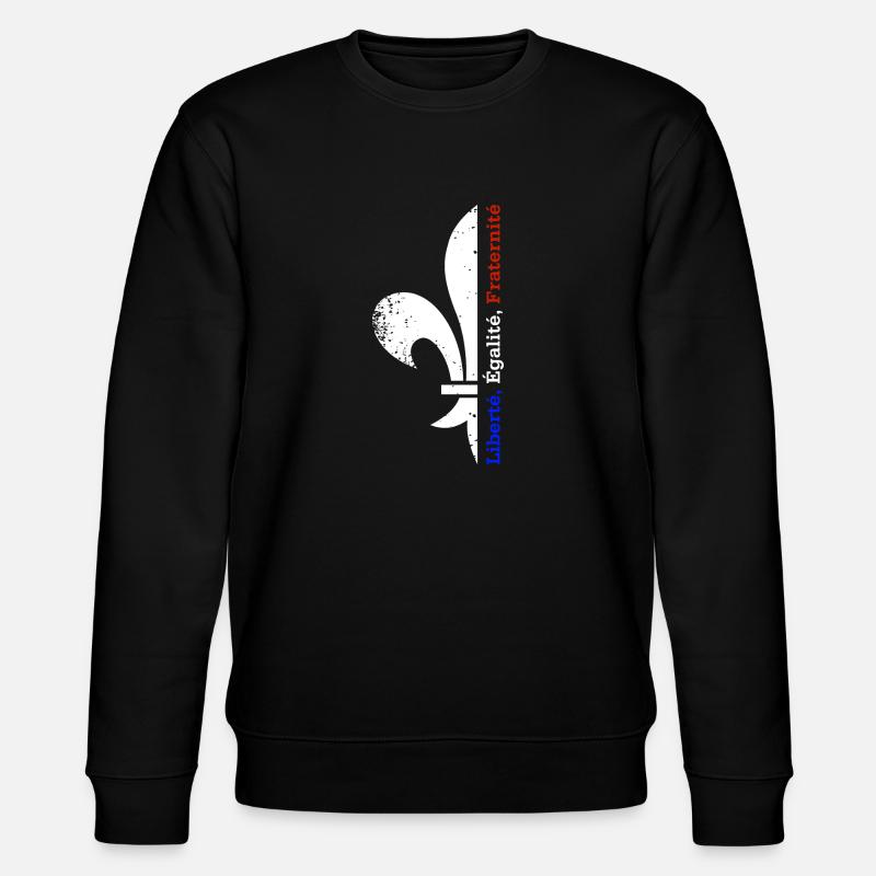 Liberté Égalité Fraternité - Stanley/Stella Unisex Bio-Sweatshirt CHANGER  - Schwarz