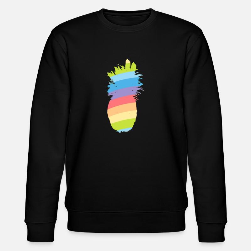 Rainbow - pineapple - Stanley/Stella CHANGER Unisex Organic Sweatshirt - black