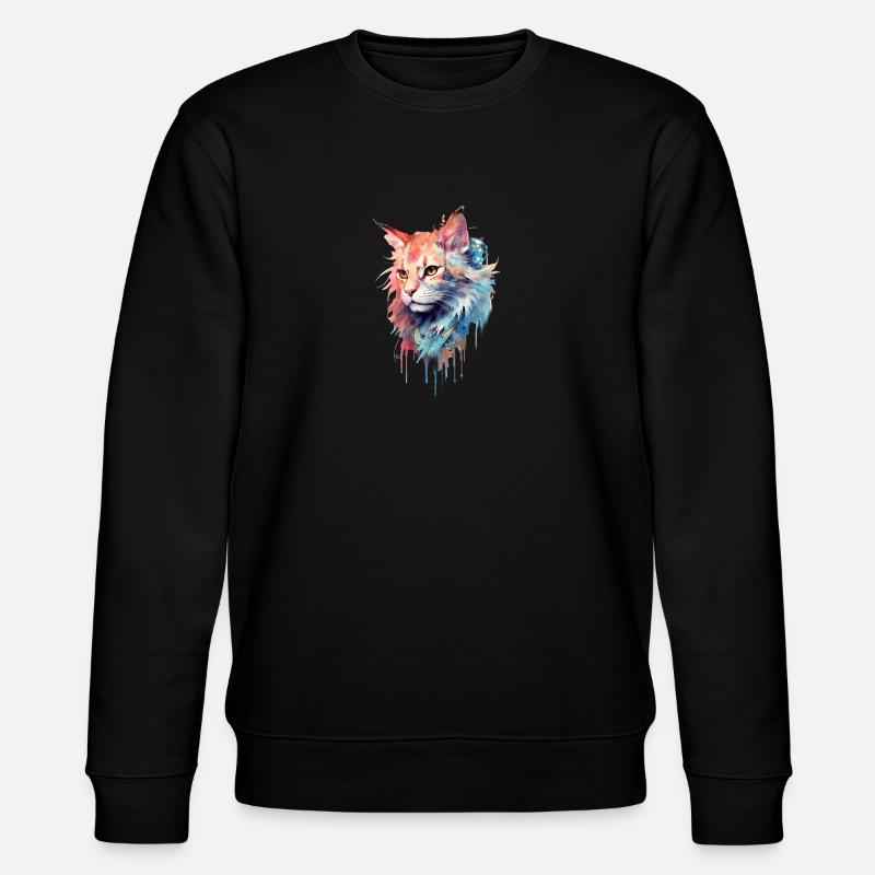 Empreinte mystique de chat - Sweat bio CHANGER Stanley/Stella Unisexe - noir