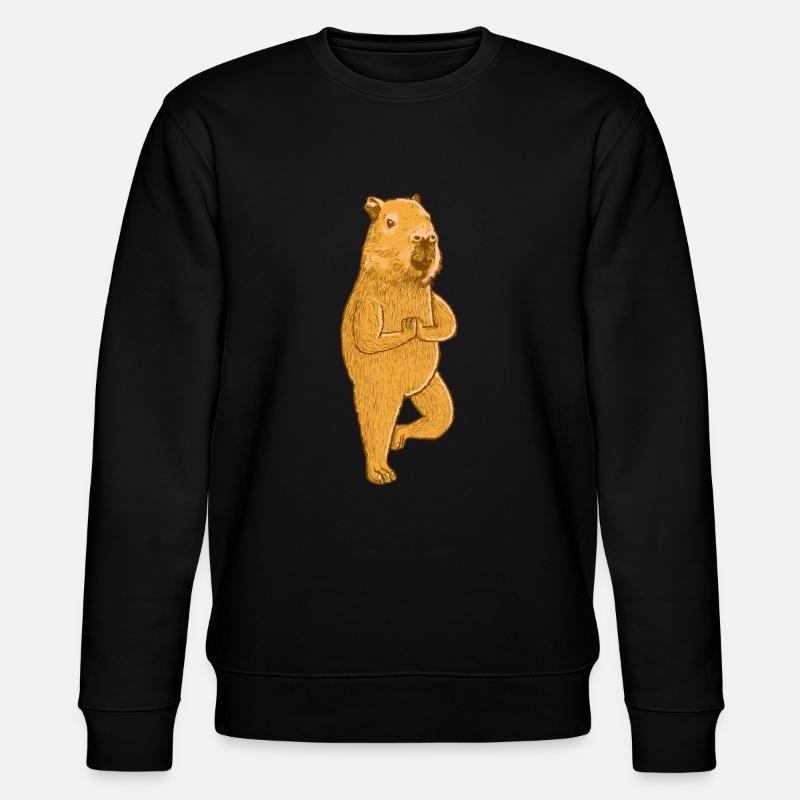 Exercice de yoga Capybara - Sweat bio CHANGER Stanley/Stella Unisexe - noir