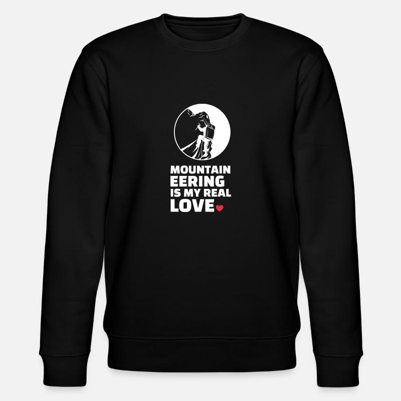 Ich Liebe Bergsteigen - Stanley/Stella Unisex Bio-Sweatshirt CHANGER  - Schwarz
