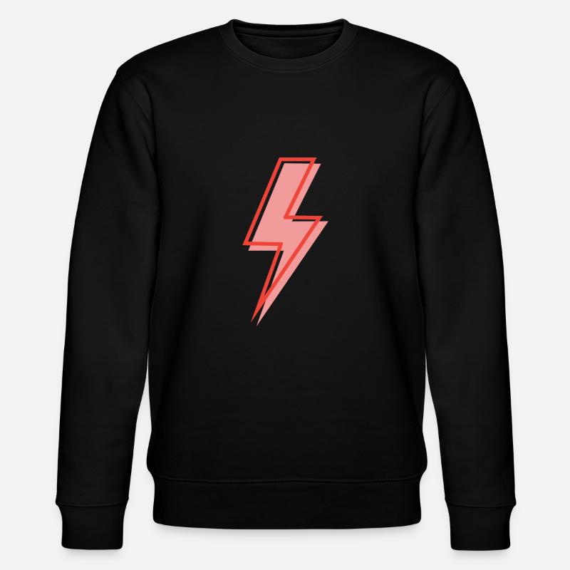 Roter Blitz - Stanley/Stella Unisex Bio-Sweatshirt CHANGER  - Schwarz