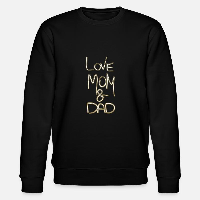 Zeige Elternliebe - Love Mum & Dad - Stanley/Stella Unisex Bio-Sweatshirt CHANGER  - Schwarz