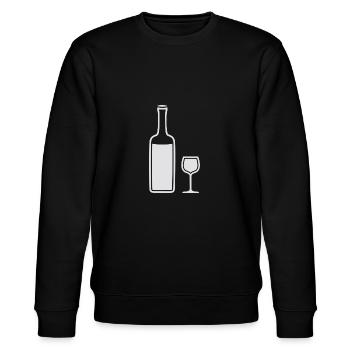 Wein - Stanley/Stella Unisex Bio-Sweatshirt CHANGER  - Schwarz - Vorne - Nik (191cm) & Marisol (170cm)