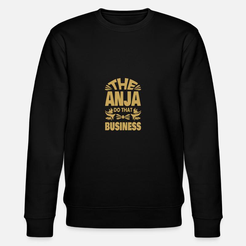 First name Anja - Stanley/Stella CHANGER Unisex Organic Sweatshirt - black