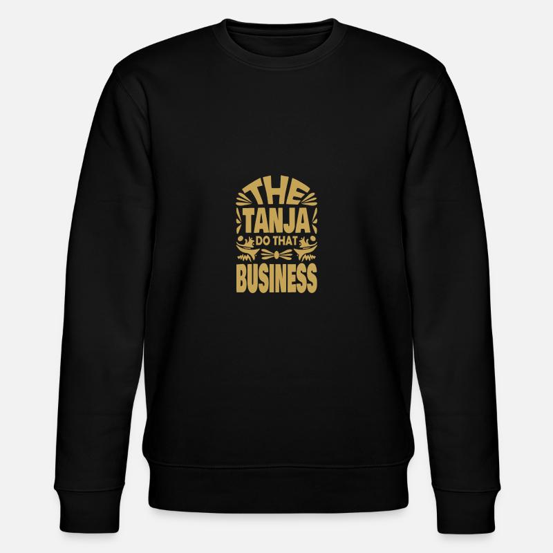 First name Tanja - Stanley/Stella CHANGER Unisex Organic Sweatshirt - black