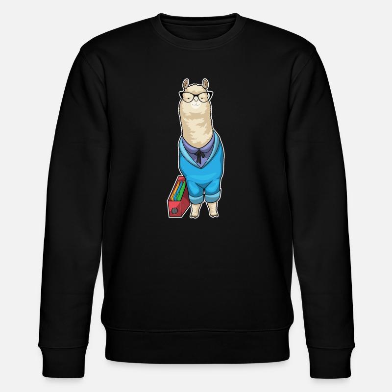 Alpaca Secretary Folder Office - Stanley/Stella CHANGER Unisex Organic Sweatshirt - black