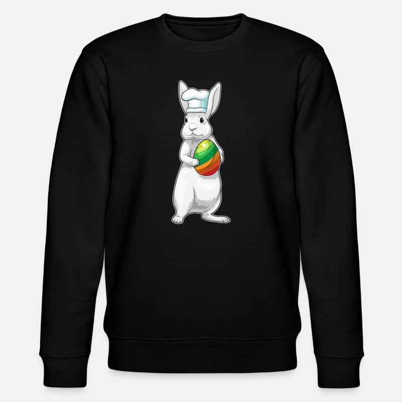 Bunny Easter Cooking - Stanley/Stella CHANGER Unisex Organic Sweatshirt - black