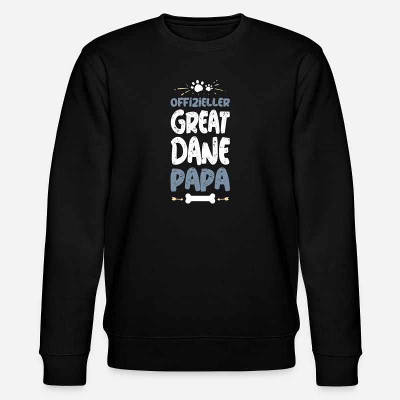 Great Dane Papa Offiziell - Stanley/Stella Unisex Bio-Sweatshirt CHANGER - Schwarz