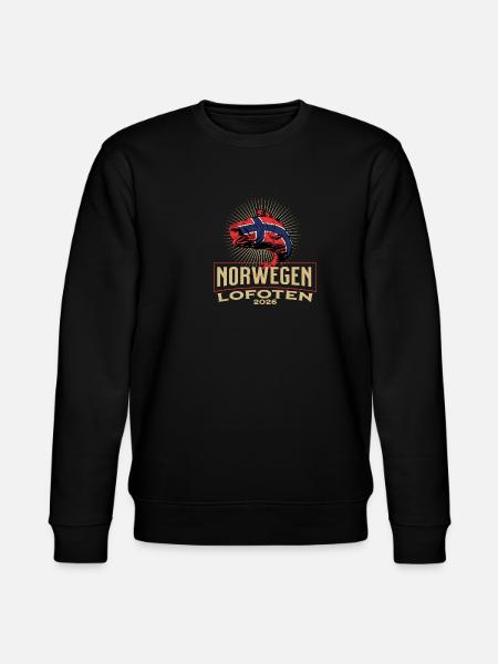 Norge Lofoten 2026 - Ekologisk sweatshirt CHANGER unisex från Stanley/Stella - svart