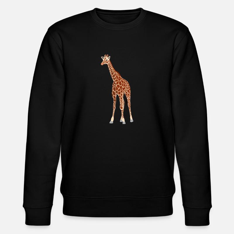 Giraffe - Stanley/Stella Unisex Bio-Sweatshirt CHANGER  - Schwarz