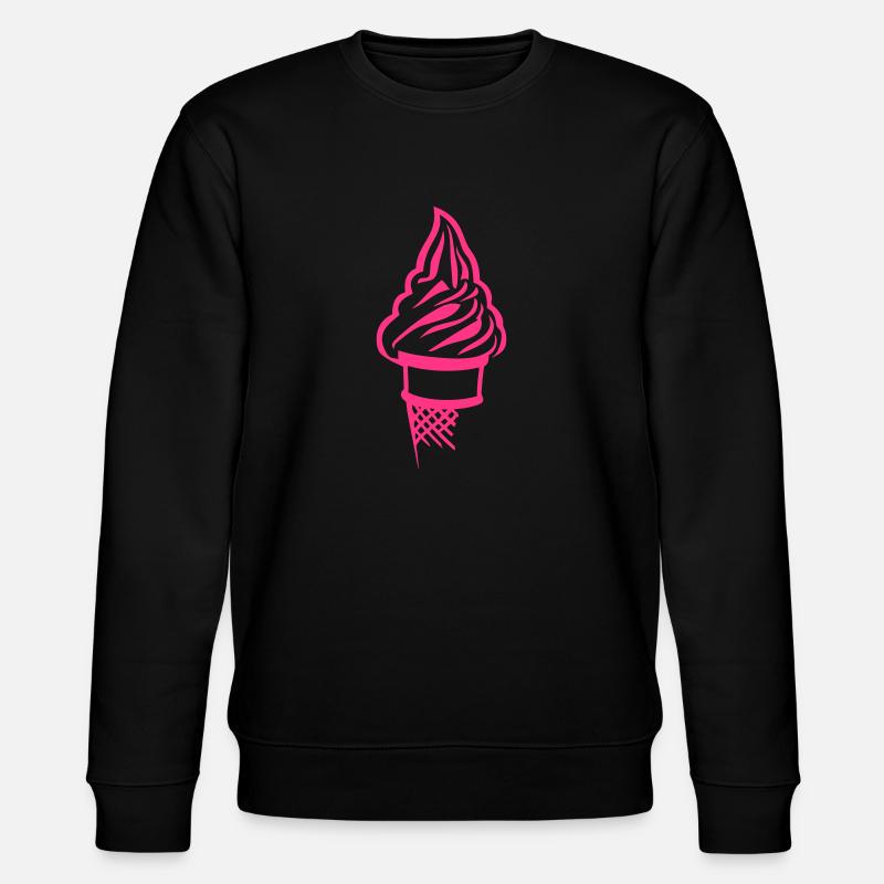 cream cone 18 - Stanley/Stella CHANGER Unisex Organic Sweatshirt - black