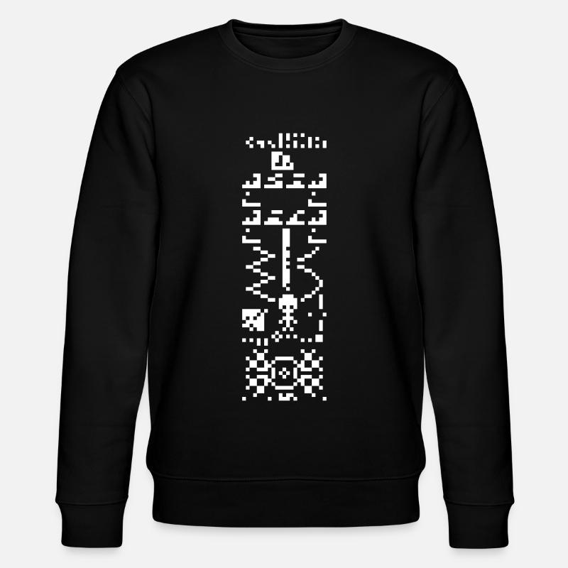 Arecibo Binary Message Answer Reply - Stanley/Stella CHANGER Unisex Organic Sweatshirt - black
