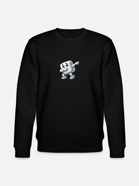 Cute Marshmallow Dab Cartoon - Stanley/Stella CHANGER Unisex Organic Sweatshirt - black