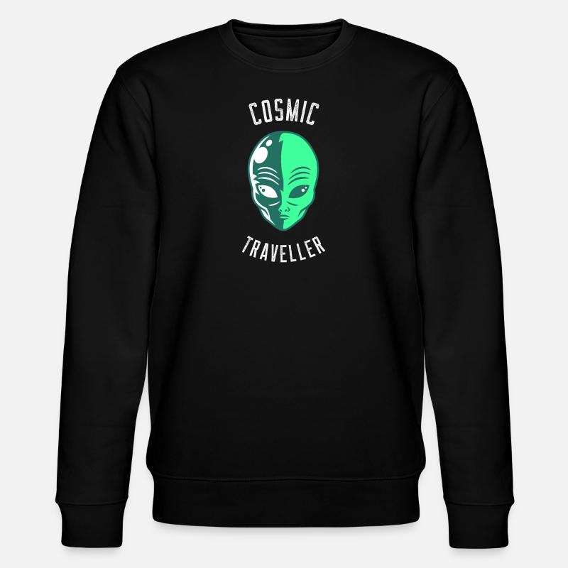 Kosmischer Reisender - Stanley/Stella Unisex Bio-Sweatshirt CHANGER  - Schwarz