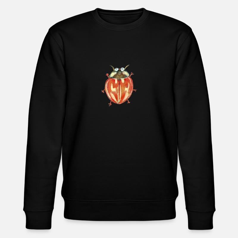 gestreifter Marienkäfer - Stanley/Stella Unisex Bio-Sweatshirt CHANGER  - Schwarz