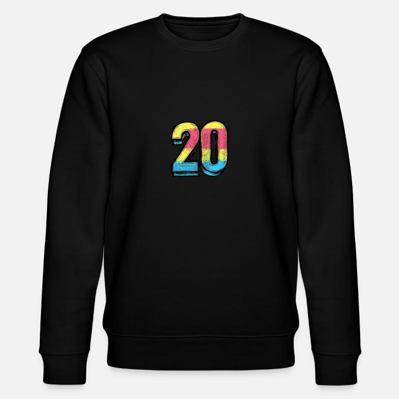 20 Number Comic - Stanley/Stella CHANGER Unisex Organic Sweatshirt - black