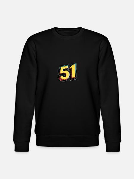 51 Number Comic - Stanley/Stella CHANGER Unisex Organic Sweatshirt - black