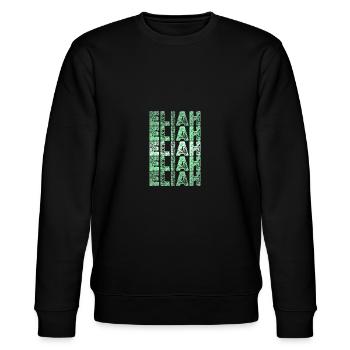 First name Eliah - Stanley/Stella CHANGER Unisex Organic Sweatshirt - black - Front - Nik (191cm) & Marisol (170cm)