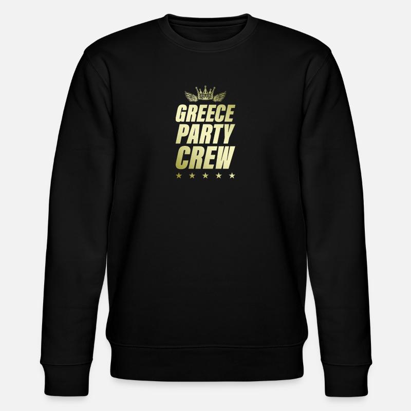 Greece Party Crew Gold - Stanley/Stella CHANGER Unisex Organic Sweatshirt - black