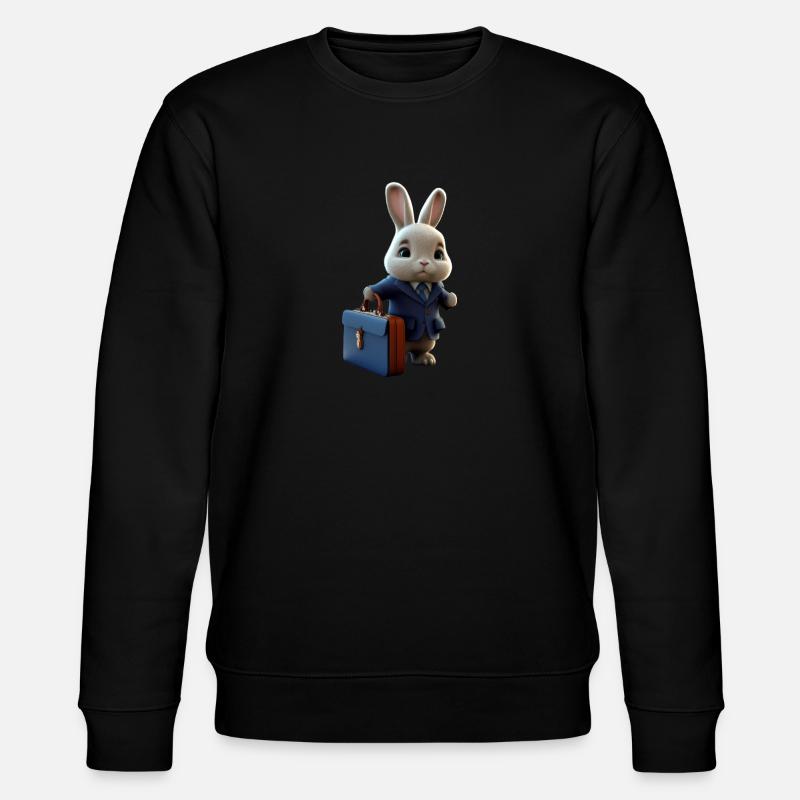 Business Rabbit - Stanley/Stella Unisex Bio-Sweatshirt CHANGER  - Schwarz