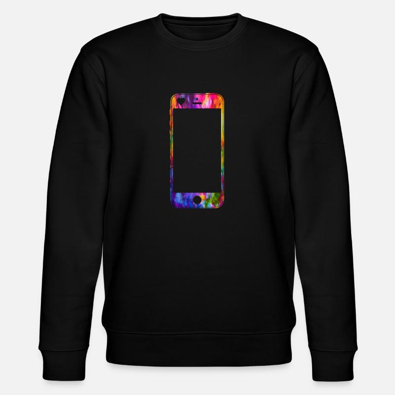 Handy mit Herz - Stanley/Stella Unisex Bio-Sweatshirt CHANGER  - Schwarz