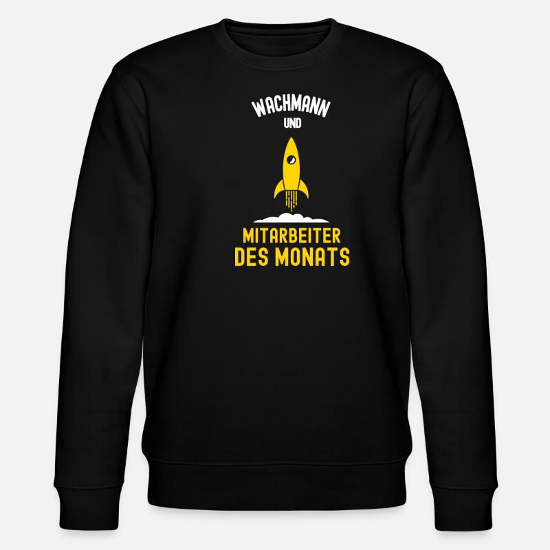 Wachmann Mitarbeiter des Monats Sicherheitsdienst - Stanley/Stella Unisex Bio-Sweatshirt CHANGER  - Schwarz