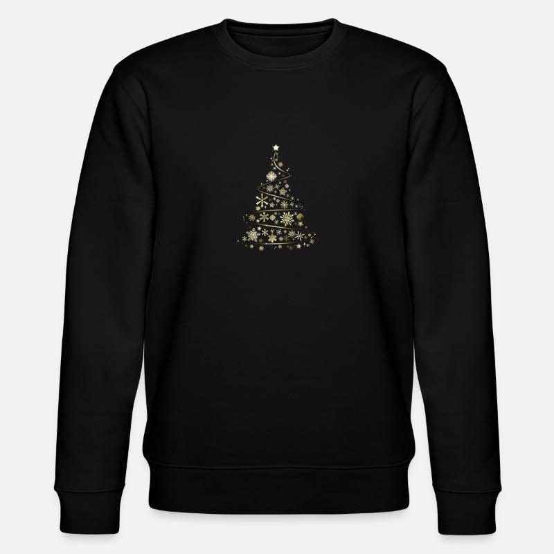 Weihnachtsbaum in Gold - Stanley/Stella Unisex Bio-Sweatshirt CHANGER - Schwarz