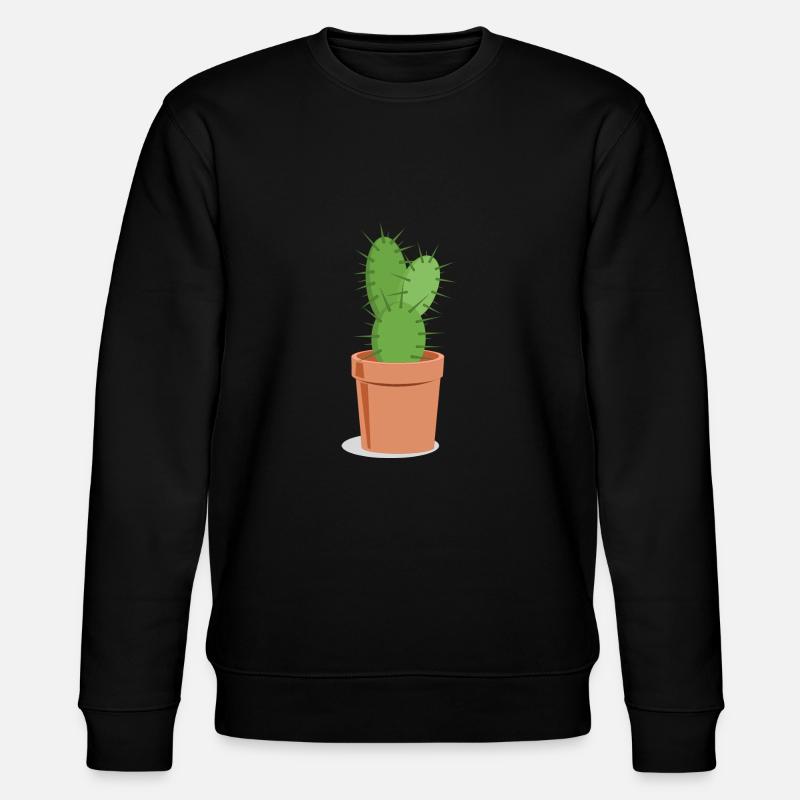 Pieksiger Kaktus - Stanley/Stella Unisex Bio-Sweatshirt CHANGER  - Schwarz
