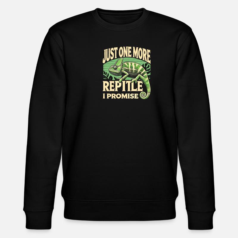 Nur noch ein Reptil, versprochen - Stanley/Stella Unisex Bio-Sweatshirt CHANGER  - Schwarz
