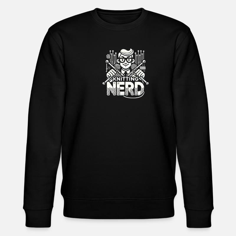 Strick-Nerd - Stanley/Stella Unisex Bio-Sweatshirt CHANGER  - Schwarz
