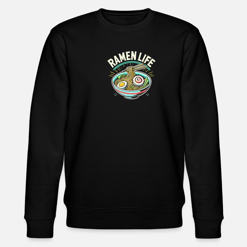 Ramen Leben - Stanley/Stella Unisex Bio-Sweatshirt CHANGER  - Schwarz