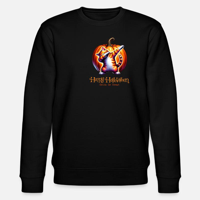 Joyeux Halloween, chat effrayé - Sweat bio CHANGER Stanley/Stella Unisexe - noir