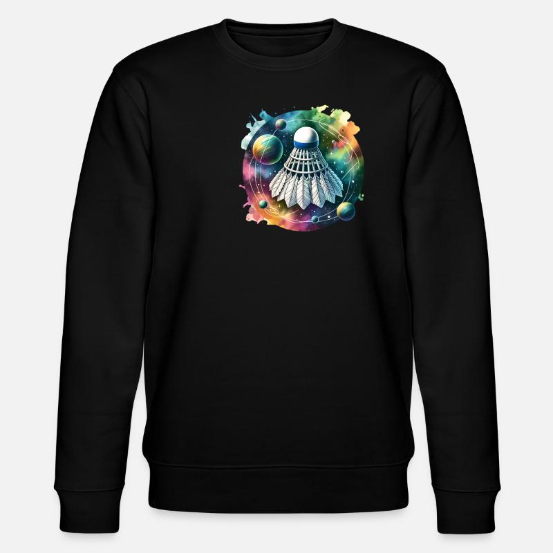Cool badminton badminton design - Stanley/Stella CHANGER Unisex Organic Sweatshirt - black