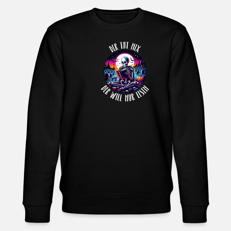 Reading is my hobby - Stanley/Stella CHANGER Unisex Organic Sweatshirt - black