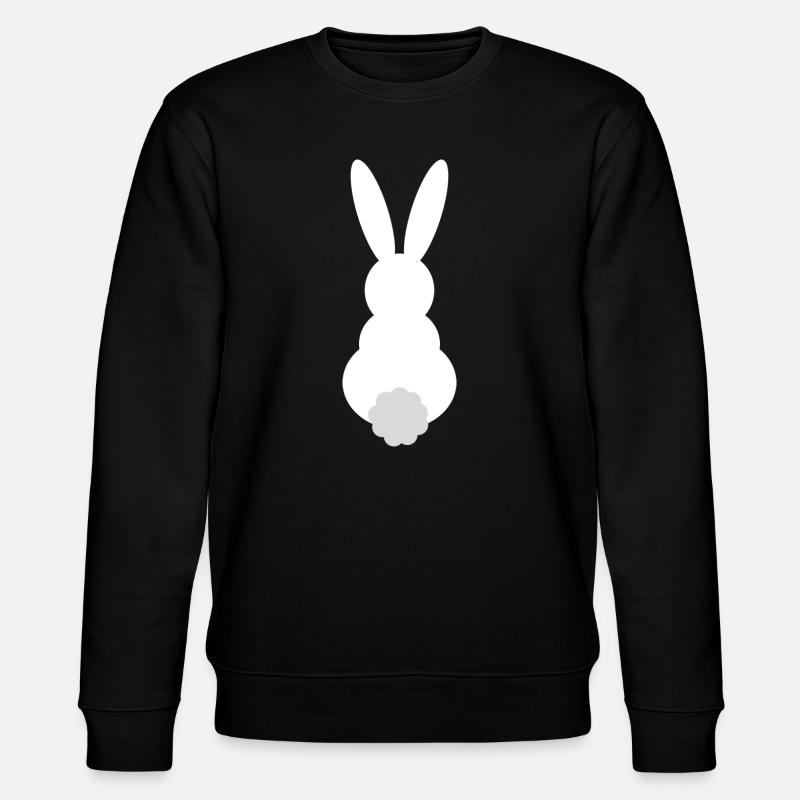 Häschen Silhouette mit Puschelschwanz - Stanley/Stella Unisex Bio-Sweatshirt CHANGER  - Schwarz