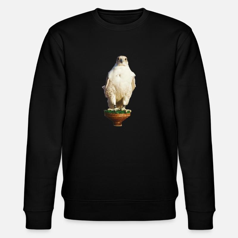 Schöner weißer Gyrfalco - Stanley/Stella Unisex Bio-Sweatshirt CHANGER  - Schwarz