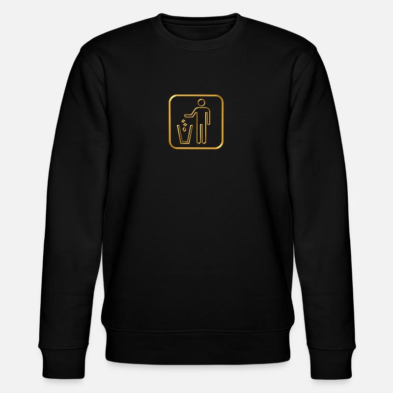 Papierkorb - Stanley/Stella Unisex Bio-Sweatshirt CHANGER  - Schwarz