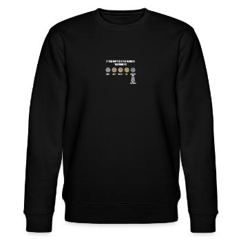 Ishihara Numbers - Fuck Off All - Stanley/Stella CHANGER Unisex Organic Sweatshirt - black - Front - Nik (191cm) & Marisol (170cm)