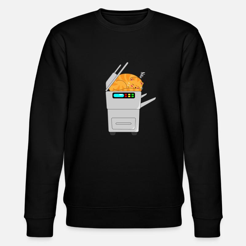 Copycat Dark - Kopierer-Katze - Stanley/Stella Unisex Bio-Sweatshirt CHANGER  - Schwarz