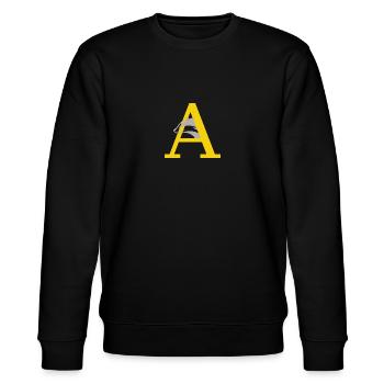 Buchstabe A - Stanley/Stella Unisex Bio-Sweatshirt CHANGER  - Schwarz - Vorne - Nik (191cm) & Marisol (170cm)